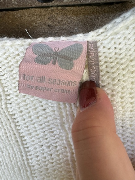 For All Seasons by Paper Crane Hoodie Cardigan-Size Small - Picture 4 of 6